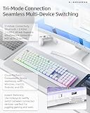 ZIYOU LANG x FREEWOLF M104 Wireless Keyboard, Triple Mode 75% Gaming Office Keyboard with RGB Backlit, 4000mAh Rechargeable, Compatible with Windows/Mac