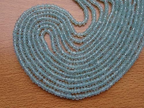 Chalcédone aqua blue pour enfilage fluide sans défaut de perles micro facettées
