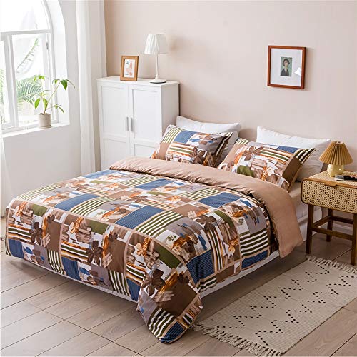 Parure de lit double AB01 housse de couette 210x210 cm finitions de qualité