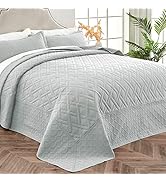 Qucover White Oversized King Bedspread Soft Microfiber Lightweight California King Quilt for Warm Nights
| Qucover W 51M BqcpHML. AC SR166,182