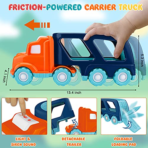 Nicmore Toddler Toys Car for Boys: Kids Toys for 3 4 5 Year Old Boys Girls | Boy Toys 7 in 1 Carrier Vehicle Toy Trucks Baby Toys 36 Months Party Birthday Gifts for Boys Toddler Toys Age 3-4 4-5
