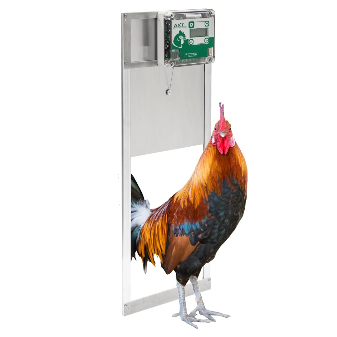 Produktbild von AXT-electronic VSE Hühnerklappensteuerung – Dämmerung, Zeit, Manuell, Batterie, Bis 3 Kg, Made In Germany
