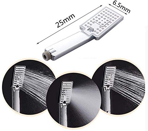 Panel de ducha LED de acero inoxidable con boquillas de masaje, ducha de lluvia y ducha de mano de acero inoxidable cepillado para bienestar de lujo y placer al ducharse miniatura 7