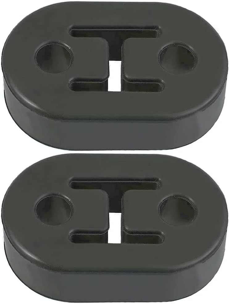 2 Pcs New Universal Exhaust Rubber Black Exhaust Pipe Hanger Generic Car Exhaust Hanger for the Cars Silencer for Most Cars Truck Van