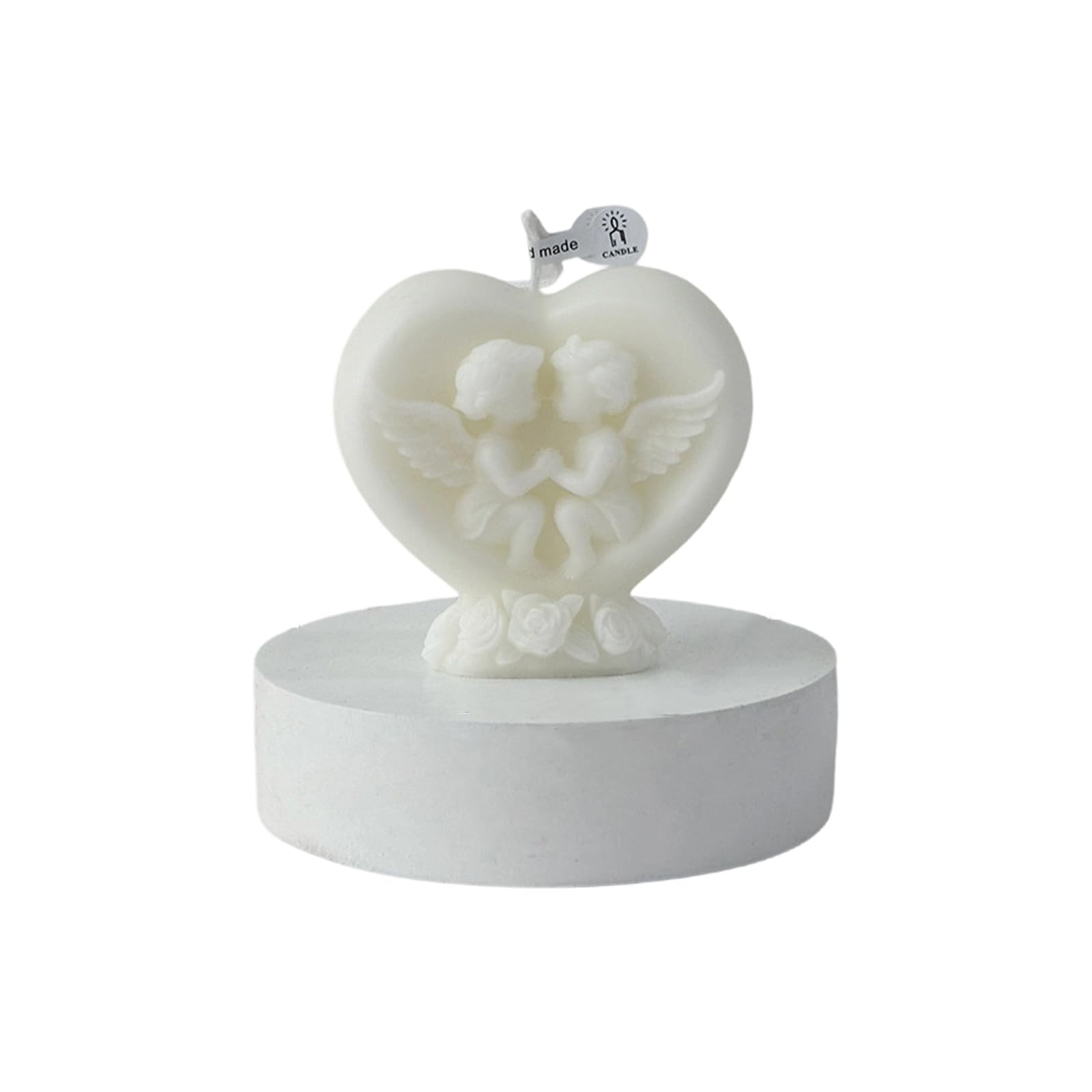 Hsioluted Soys Waxes Decorative for Meditations Stress Relief Table Decorations Photo Props Angel Heart Shape Scented Soys Waxes Decorative