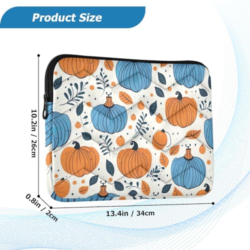 Funda para laptop 13-14 pulgadas con diseño acuarela de hojas de calabaza miniatura 3