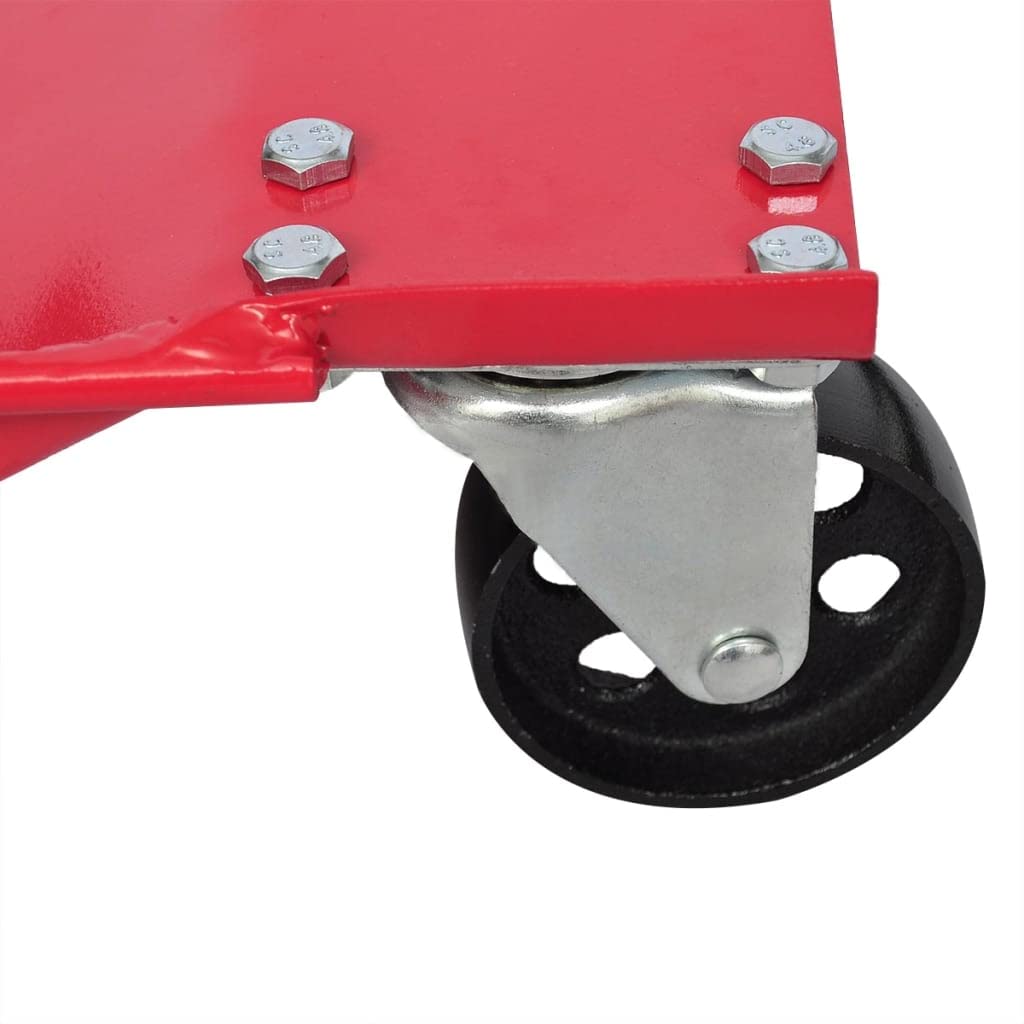2 ayudas para maniobrar para automóviles, acero recubierto de polvo, 605 x 385 x 120 mm, con ruedas giratorias de acero de 360 grados, capacidad de carga de 900 kg, ideal para garaje, taller