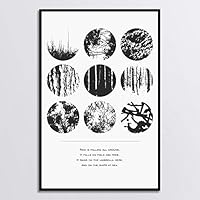 Framed Canvas Wall Art Black and White Style Canvas Prints Home Artwork Decoration for Living Room,Bedroom - 16x24 inches