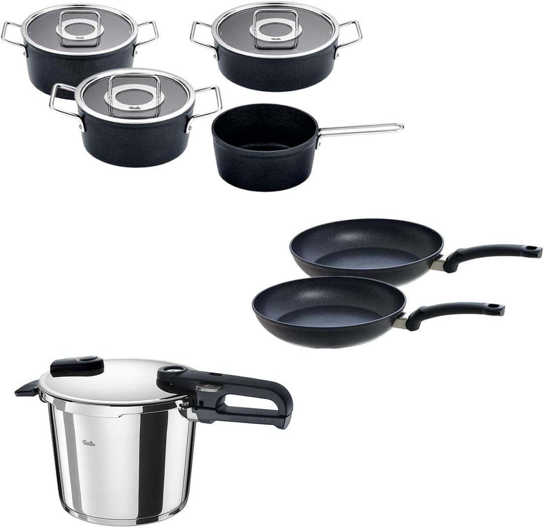 Fissler Vitaquick Edition 6 Litre Düdüklü Tencere + Adamant Tencere ve Tava Seti