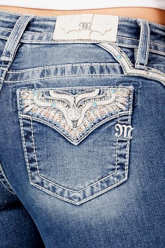 Miss Me Women's Nerissa Faux Flap Pockets Mid-Rise Capri Jeans4