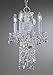 Classic Lighting 8254 CH S Monticello, Crystal All Glass, Mini-Chandelier, 11" x 11" x 15", Chrome