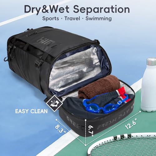 Cooler Backpack with Lunchbox Compartment for Travel Large Insulated Backpack Heavy Duty Men for Camping -17 inch Laptop Bag Carry On Backpacks for Airplane, Black - Image 5