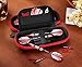 Casemaster Sentry 6 Dart Case Slim, Holds Extra Accessories, Tips, Shafts and Flights, Compatible with Steel Tip and Soft Tip Darts, Impact & Water Resistant TacTech Shell, Red Zipper