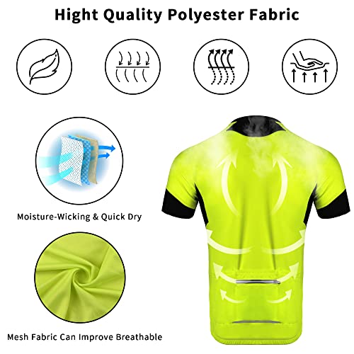 image for Dooy Cycling Jersey Mens Short Sleeve Bike Bicycle Shirts Biking Cloth