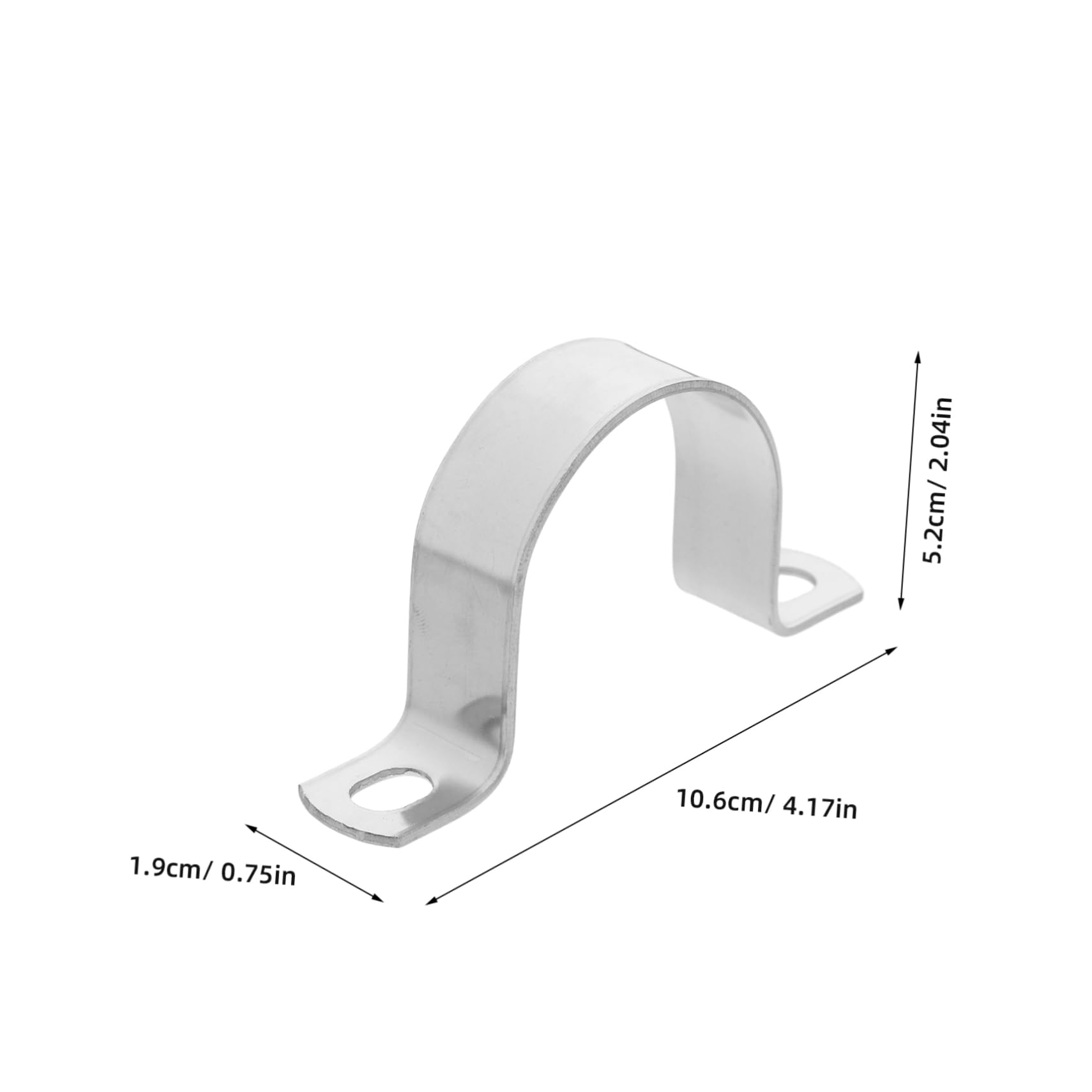 Balacoo 10pcs Tube Clamp Stainless Steel u Clamp Rigid for Cable Hose Rigid Support