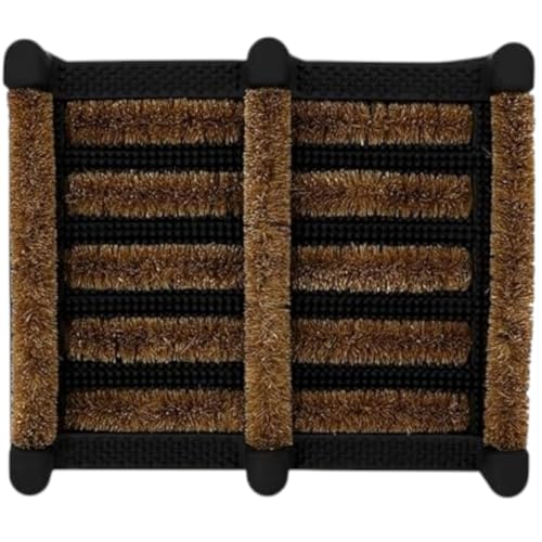 Pro Home Door Mat 35x30cm – Non-Slip Boot Scraper Door Mats Outdoor with Stiff Coir Bristles – Durable Outdoor Mat for Dirt and Wet Entryways – Perfect for Garden, Patio or Back Door (Pack of 1)