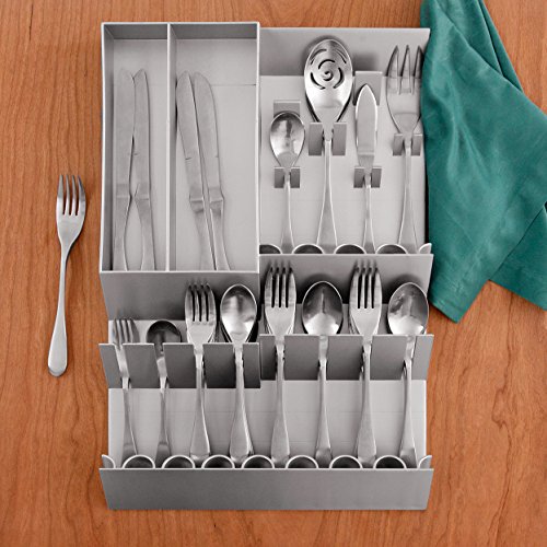 Knork Flatware Storage Tray, Silver