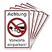 Produktbild 5 Stück Achtung vorwärts einparken Schild 20 x 30 cm aus stabiler PVC Hartschaumplatte 3mm mit UV-Schutz von STROBO