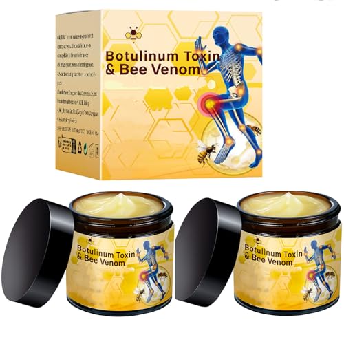 YAMVXIC Botulinum Toxin & Bee Venom Bone Healing Cream,Soothing Joint Muscle Rub for Neck, Waist, Back, Feet, Hand & Leg, Joint and Muscle Relief, 60g(2Pcs)
