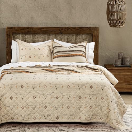 Paseo Road Maverick Longhorns Western Bedding, 3 Piece Full Queen
