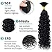 Human Braiding Hair 3 Bundles/Pack 150g Curly Water Wave Bulk Hair for Braiding No Weft 10A Brazilian Virgin Human Braiding Hair for Boho Braids Wet and Wavy Braids Extensions (16 16 16inch)