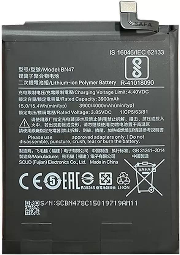 Image of Original BN47 Battery for Redmi 6 Pro I A2 Lite M1805D1SI Battery with 1 Year Warranty**** (AA207)