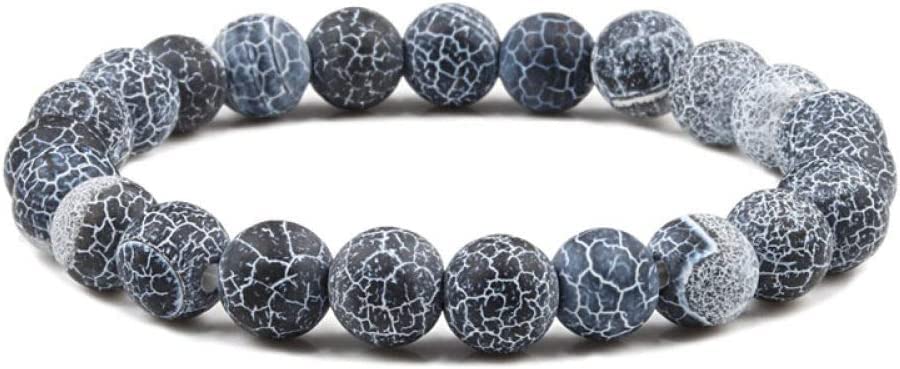 Bracelet en pierre naturelle noire patinée et cristal pour vos séances de reiki