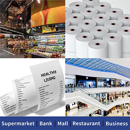 2 1/4'' X 85' Thermal Receipt Paper 10 Rolls, Paprma Pos Paper Cash Register Paper Rolls, Thermal Paper For Square Terminal Credit Card Machine Verifone Vx510 Vx570 Fd50 T4220 #TOP5