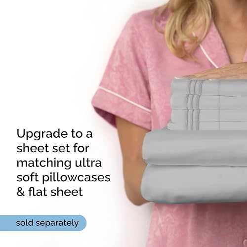 Miniatura 7 de Sábana bajera extra profunda tamaño King  Sábana bajera individual de lujo para hotel  Se adapta fácilmente a colchones de 18 a 24 pulgadas, suave,