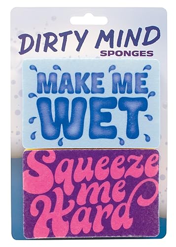 Image of The Unemployed Philosophers Guild Make Me Wet Dirty Mind Scrub Sponges, Set of 2, Assorted Styles