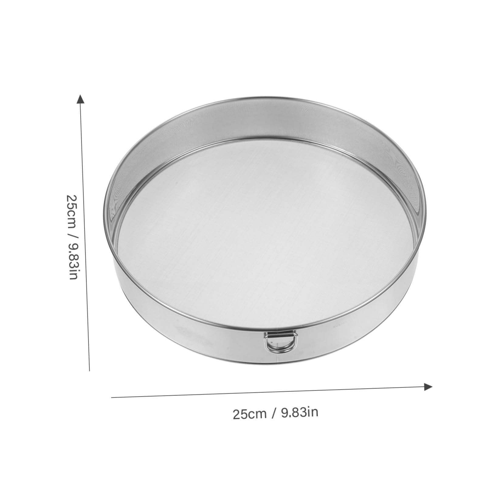 GLEAVI Stainless Steel Fine Mesh Flour Sifter Mesh Sifting Strainer for Baking Round Kitchen Colander Handheld Sifter for Cake Bread Pizza Dough and Cookies