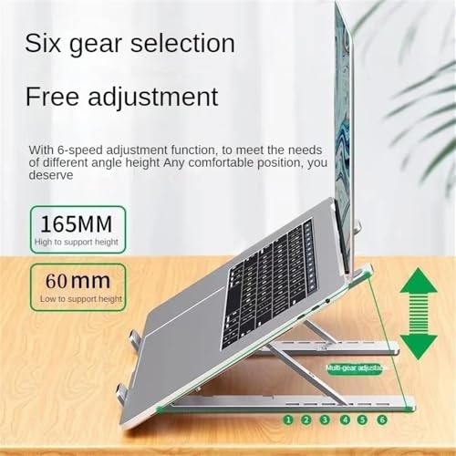 Support ordinateur portable pour soulager le cou avec inclinaison réglable aluminium