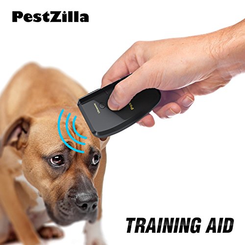 PestZilla8482; Dog Repellent and Trainer + LED Flashlight/Handheld Ultrasonic Dog Deterrent and Bark Stopper + Dog Trainer Device
