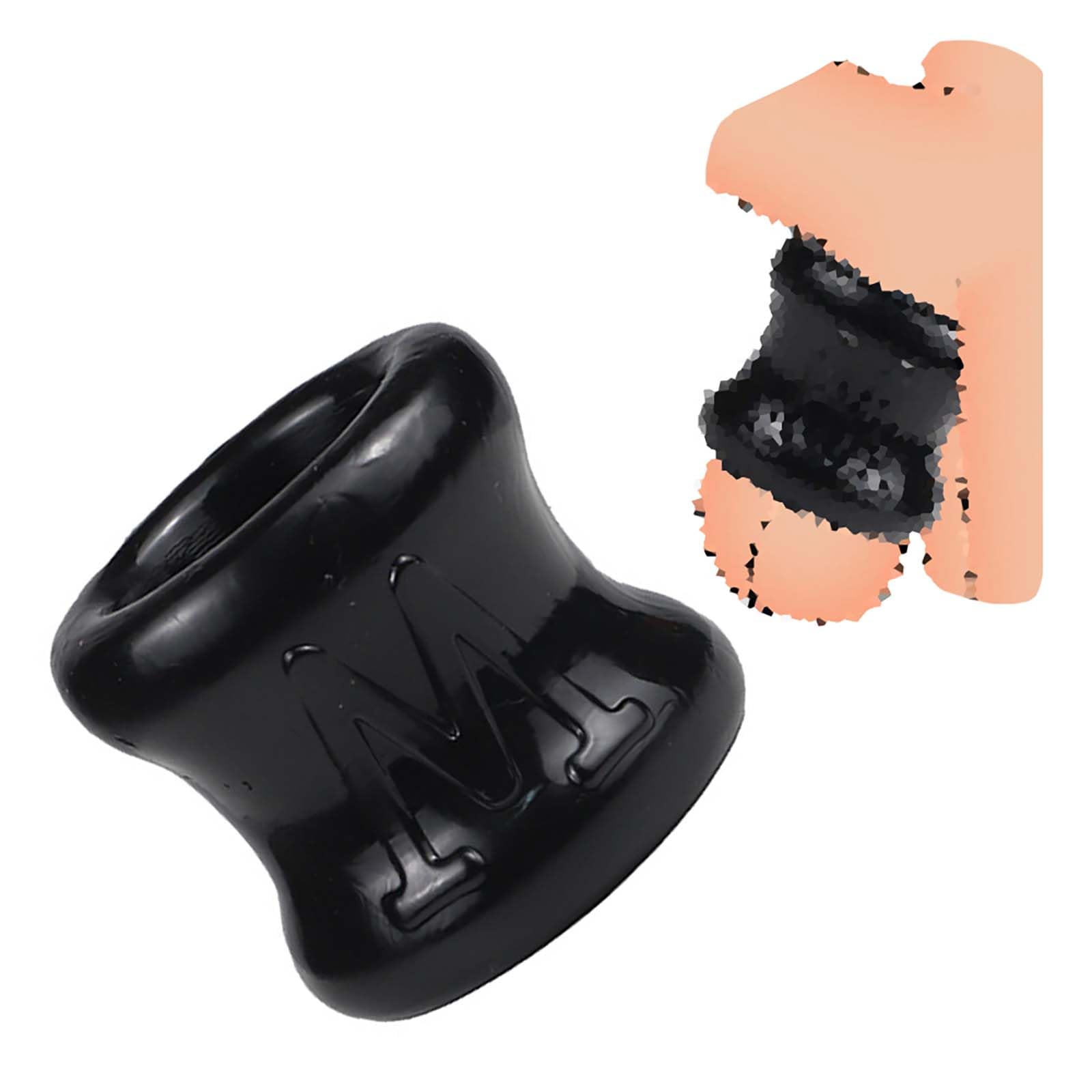 Set di stretching con anelli elastici leggeri e resistenti, anelli morbidi per esercizi da uomo - E65IT (Black)