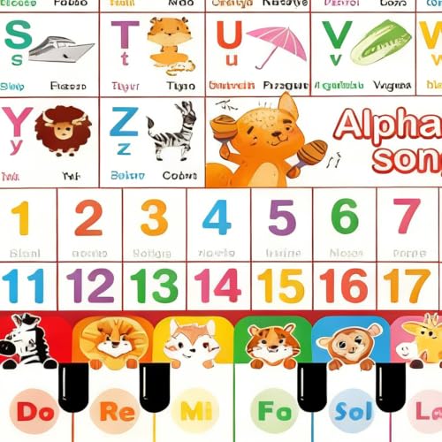 Abecedario interactivo bilingüe de pared con música para aprendizaje preescolar infantil 7