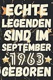  Echte Legenden Sind Im September 1963 Geboren: Lustiges Notizbuch A5 I Dotted I 120 Seiten I Geschenk frauen männer geburtstag , Geburtstagsgeschenk ... 1963 Notizbuch geburtstag, 6 x 9 Zoll