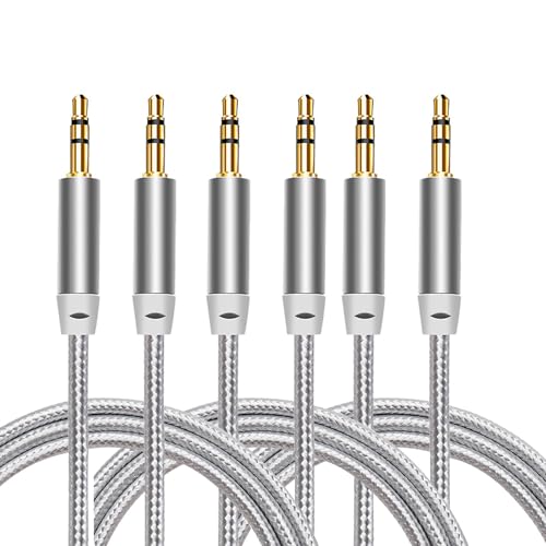Cable de audio estéreo 3.5mm nylon trenzado (3 unidades) miniatura 1