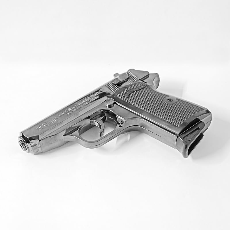 Image of Gun Pistol Lighter Heavy Weight Metal Body Real and Original Like Gun Pistol for Decorative, Smoking Filled with,Gas