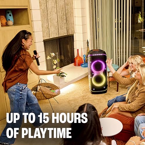 Image of JBL PartyBox 720 - Loudest Battery-Powered Party Speaker with Superior Pro Sound and a Futuristic lightshow, Up to 15 Hours Playtime & IPX4 Splash Proof (Black)