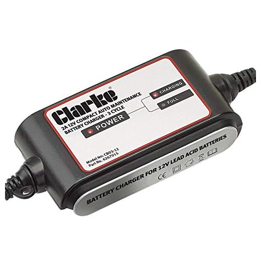 Clarke CB03-12 2A Auto Battery Charger/Maintainer - 3 Stage - 6267015