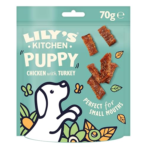 Lilys Kitchen Made with Natural Ingredients Puppy Dog Treats Chicken with Turkey Nibbles Grain-Free Recipe 8 x 70g