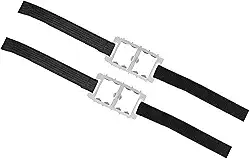 Dynwave 2Pcs Crampons para Botas de Caminhada Gelo Neve Grippers Calçados Leves Portáteis Neve Grips Grampos de Gelo para Caminhada Pesca no Gelo, 10 Dentes