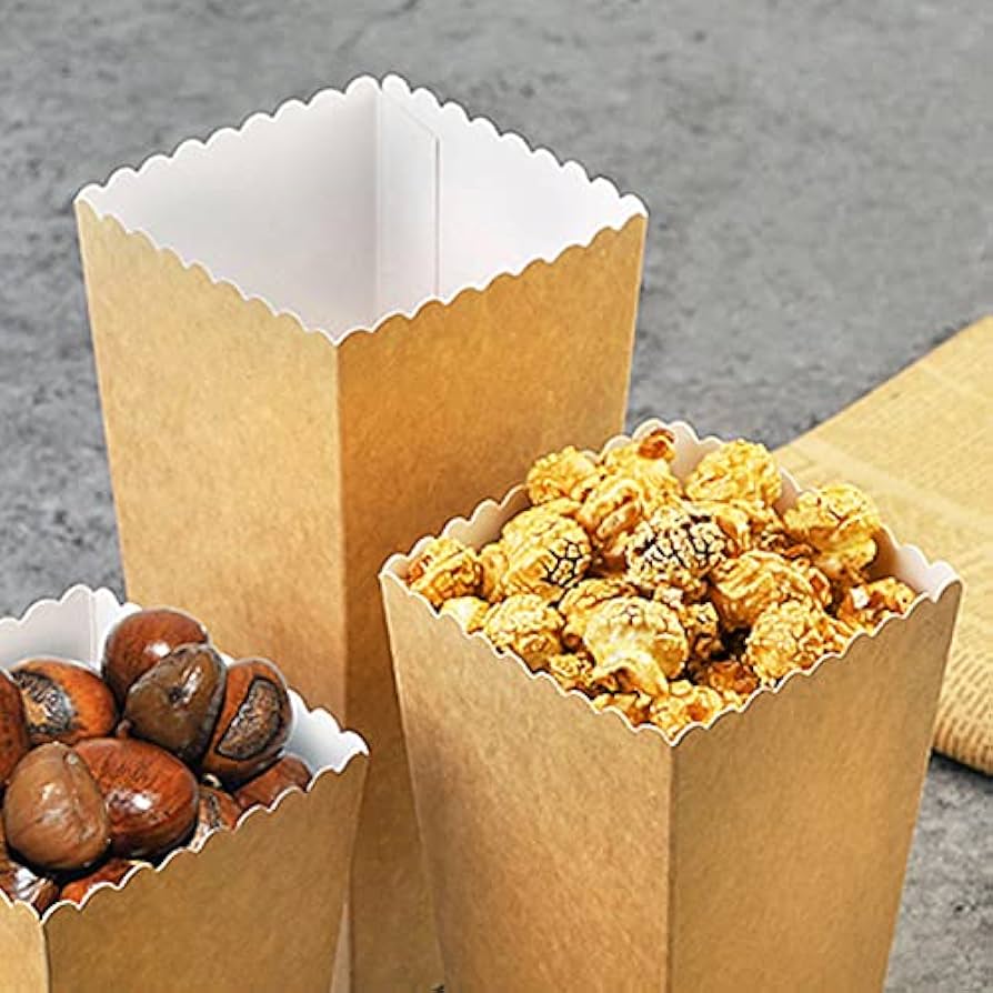 ポップコーン入れ、マルシェ袋 086・アメリカ ポップコーン紙箱 10枚セット 箱 ポップコーン袋