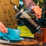 Nerthus FIH 662 french press 350 ml szklany ręczny zaparzacz do kawy z tłokiem