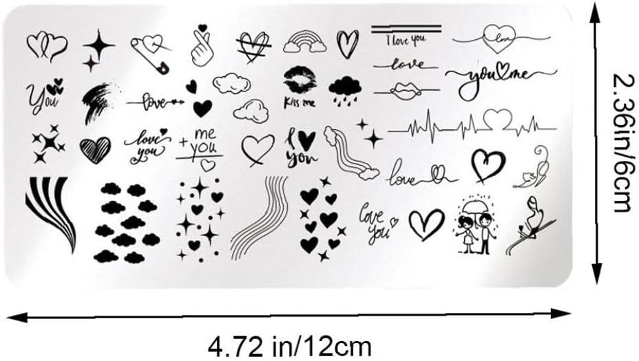 人気ショップが最安値挑戦 ネイルスタンピングプレートハートネイルアートスタンピングプレートセットラインテーマテンプレートネイルアートステンシルマニキュアプリントツール Lcoo Edu In