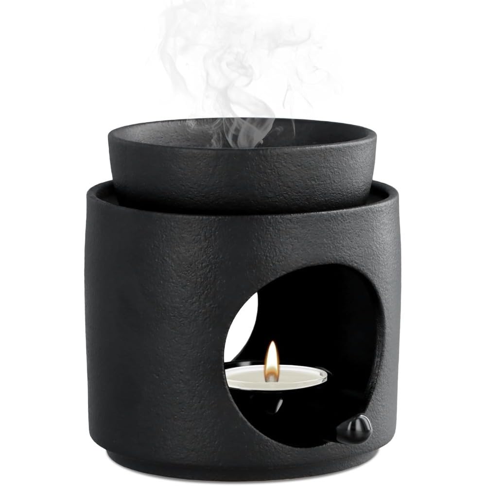 Ceramic Wax Melt Burner - Aromatherapy Diffuser with Tealight Holder for Essential Oils & Wax Melts