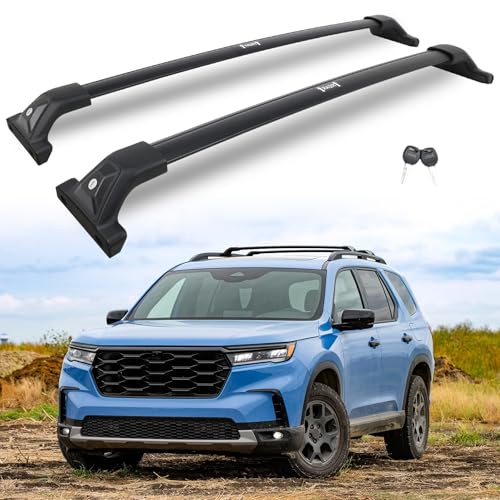 Snailfly Aluminum Roof Rack Cross Bars with Lock Fit for 2023-2026 Honda Pilot (Not for LX EX-L) 330lbs Crossbars Anti-Wobble & Wind Noise Reduction Heavy Duty Cargo Carrier Accessories
