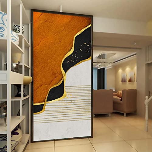 Impression sur toile abstraite dorée haut de gamme KEBIA grand format 60x120