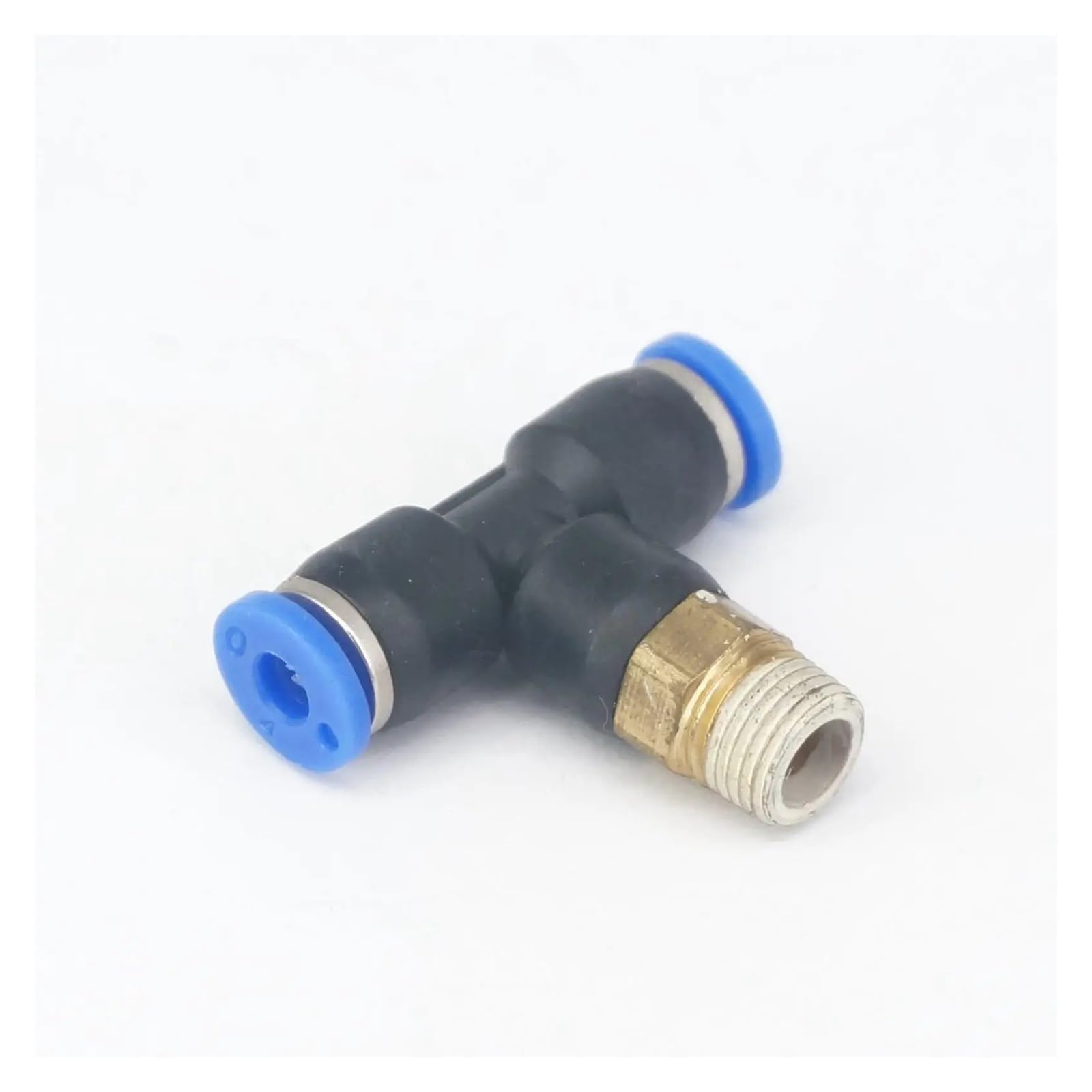 VXAXPOHZA 5pc 1/8" Male Fit 4mm OD PU Tube Pneumatic Tee 3 Way Push In Connector Quick Release Air Fitting VXAXPOHZA
