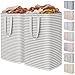 Lifewit 2 Pack Laundry Basket 80L Each, Collapsible Clothes Hamper with Reinforced Handles, Freestanding Waterproof Design for Bedroom and Laundry Room, Grey 160L Total